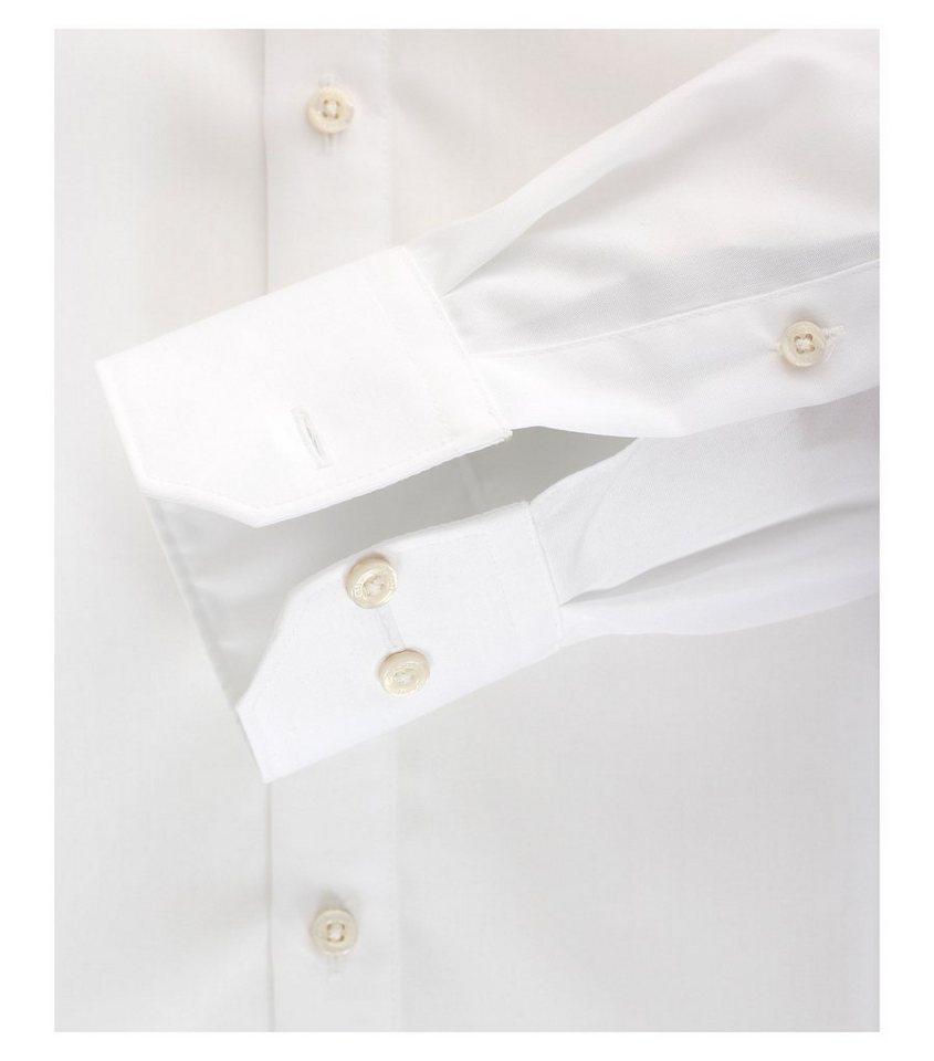 VENTI Langarmhemd Herren Hemd extra langer Arm 69cm Businesshemd uni modern fit Kentkragen, weiß HL84, 46 – Bild 5 von 5