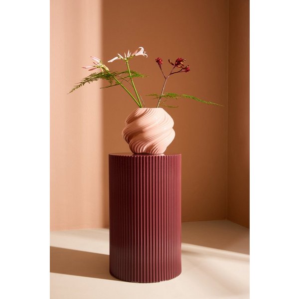 Venture Home Beistelltisch Lenox, runder Beistelltisch, gerillte Optik, Ø 31 cm, Ablagetisch, MDF, strukturierte Seiten, kompakt, dekorativ