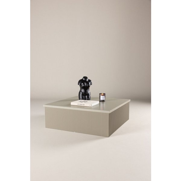 Venture Home Couchtisch Lenox, quadratischer Lounge-Couchtisch, 90 × 90 cm, Sofatisch, MDF, quadratisch, niedrig, geräumig, einladend