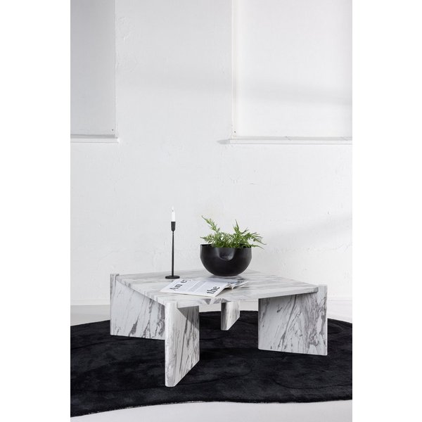 Venture Home Couchtisch Rogaland, quadratischer Couchtisch, modern & elegant, 100 × 100 cm, Sofatisch, MDF, quadratisch, niedrig, geräumig, raffiniert