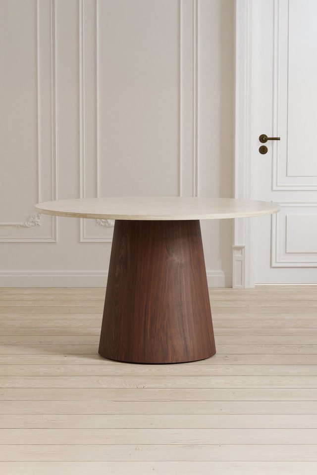 Venture Home Esstisch Lanzo, runde Esstafel für den täglichen Einsatz, Küchentisch, rund, skandinavisch, stabil (120 cm) – Bild 2 von 2