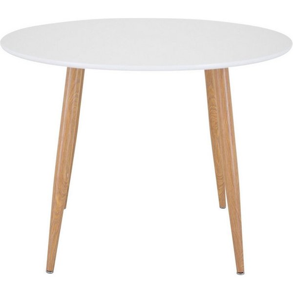 Venture Home Esstisch Plaza, runder Esstisch, modern & vielseitig, Ø 100 cm, Esszimmertisch, MDF, Stahlbeine, rund, stilvoll, klassisch