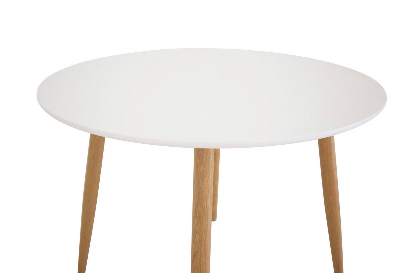 Venture Home Esstisch Plaza, runder Esstisch, modern & vielseitig, Ø 100 cm, Esszimmertisch, MDF, Stahlbeine, rund, stilvoll, klassisch – Bild 3 von 5
