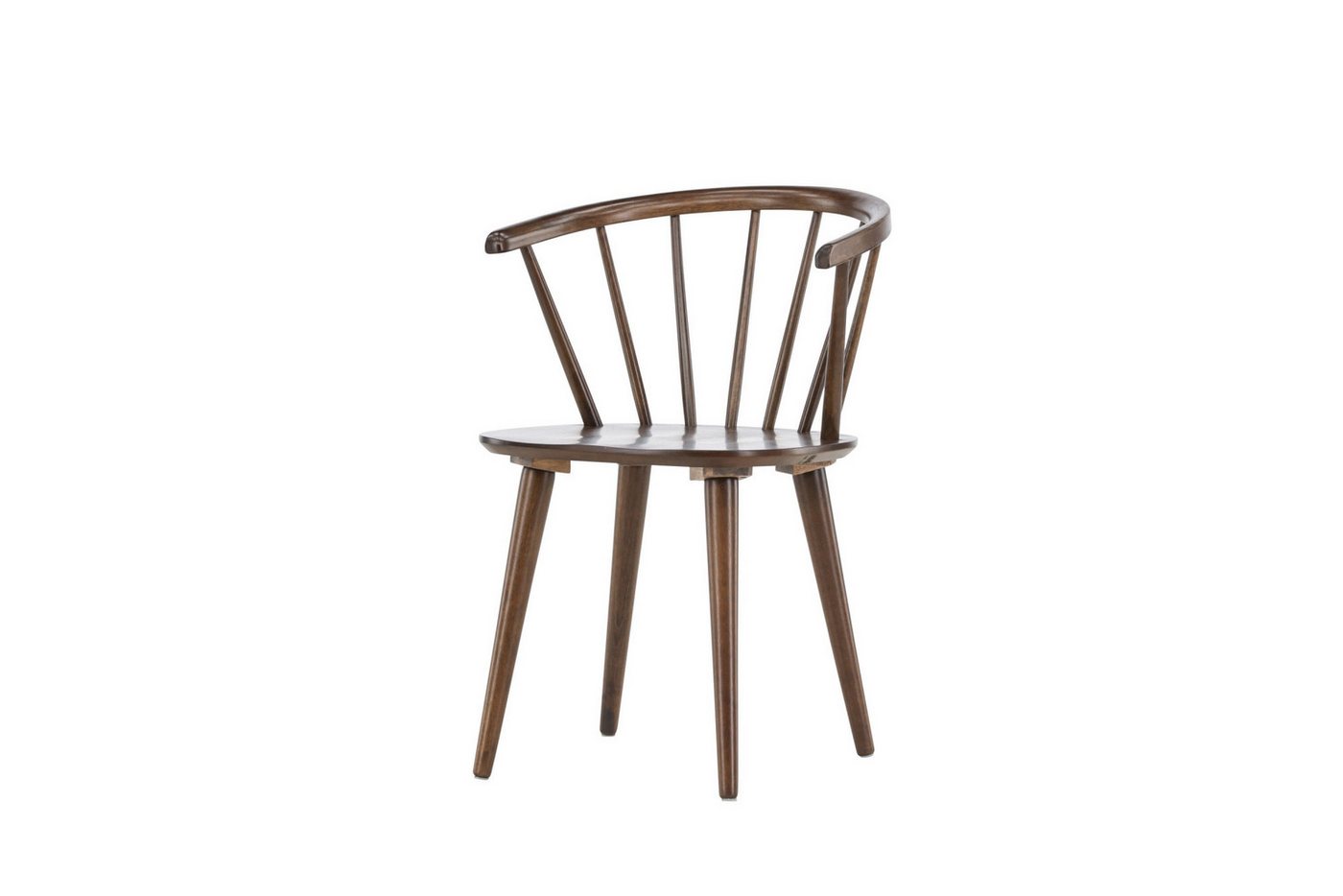 Venture Home Esszimmerstuhl Bobby, 2er-Set Esszimmerstühle aus Gummibaumholz, modern (2 St), Holzstuhl, Massivholz, abgerundete Form, einladend, skandinavisch – Bild 4 von 5
