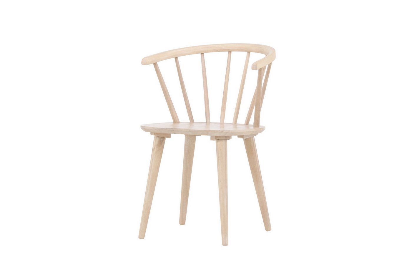 Venture Home Esszimmerstuhl Bobby, 2er-Set Esszimmerstühle aus Gummibaumholz, modern (2 St), Holzstuhl, Massivholz, abgerundete Form, einladend, skandinavisch – Bild 4 von 5