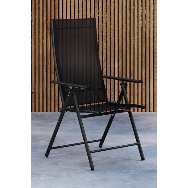 Venture Home Gartenstuhl Levanzo, 2er-Set Gartenstühle klappbar, belastbar bis 110 kg, Stuhlset, Stahlrahmen, Textilene-Sitz, klappbar, verstellbare Lehne