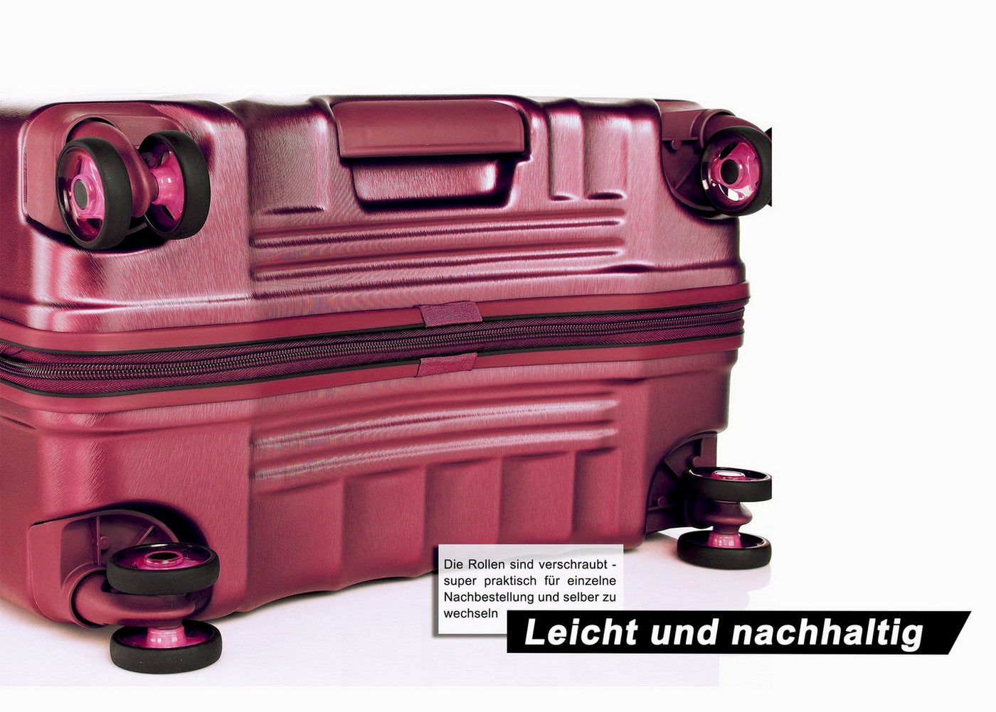 Verage Koffer Hartschalenkoffer Kinetic, weiterbarer Reisekoffer, 4 Rollen, Volumenerweiterung, leichter ABS Trolley, TSA-Zahlenschloss Koffer – Bild 4 von 5