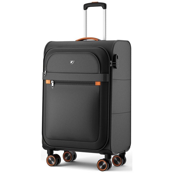 Verage Koffer Weichschalenkoffer, Leicht Reisekoffer mit Zahlenschloss, 4 Rollen, Stoffkoffer, Handgepäck/Set 3-teilig, 56/66/76cm,47/77/109L