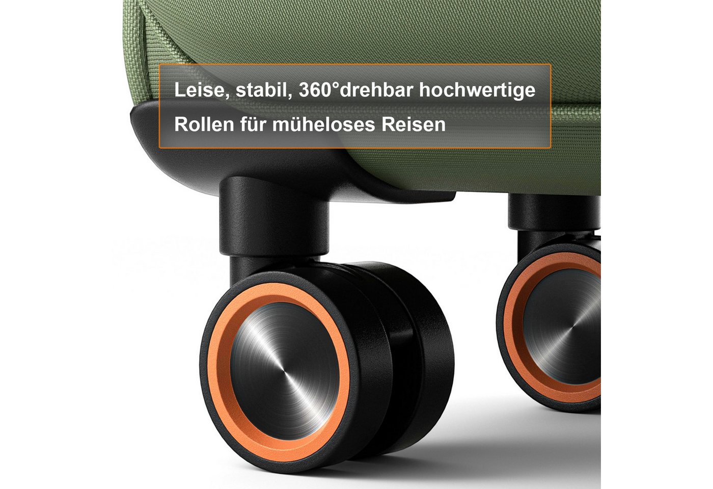 Verage Koffer Weichschalenkoffer, Leicht Reisekoffer mit Zahlenschloss, 4 Rollen, Stoffkoffer, Handgepäck/Set 3-teilig, 56/66/76cm,47/77/109L – Bild 4 von 5