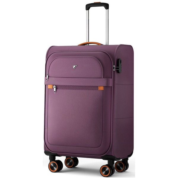 Verage Koffer Weichschalenkoffer, Leicht Reisekoffer mit Zahlenschloss, 4 Rollen, Stoffkoffer, Handgepäck/Set 3-teilig, 56/66/76cm,47/77/109L