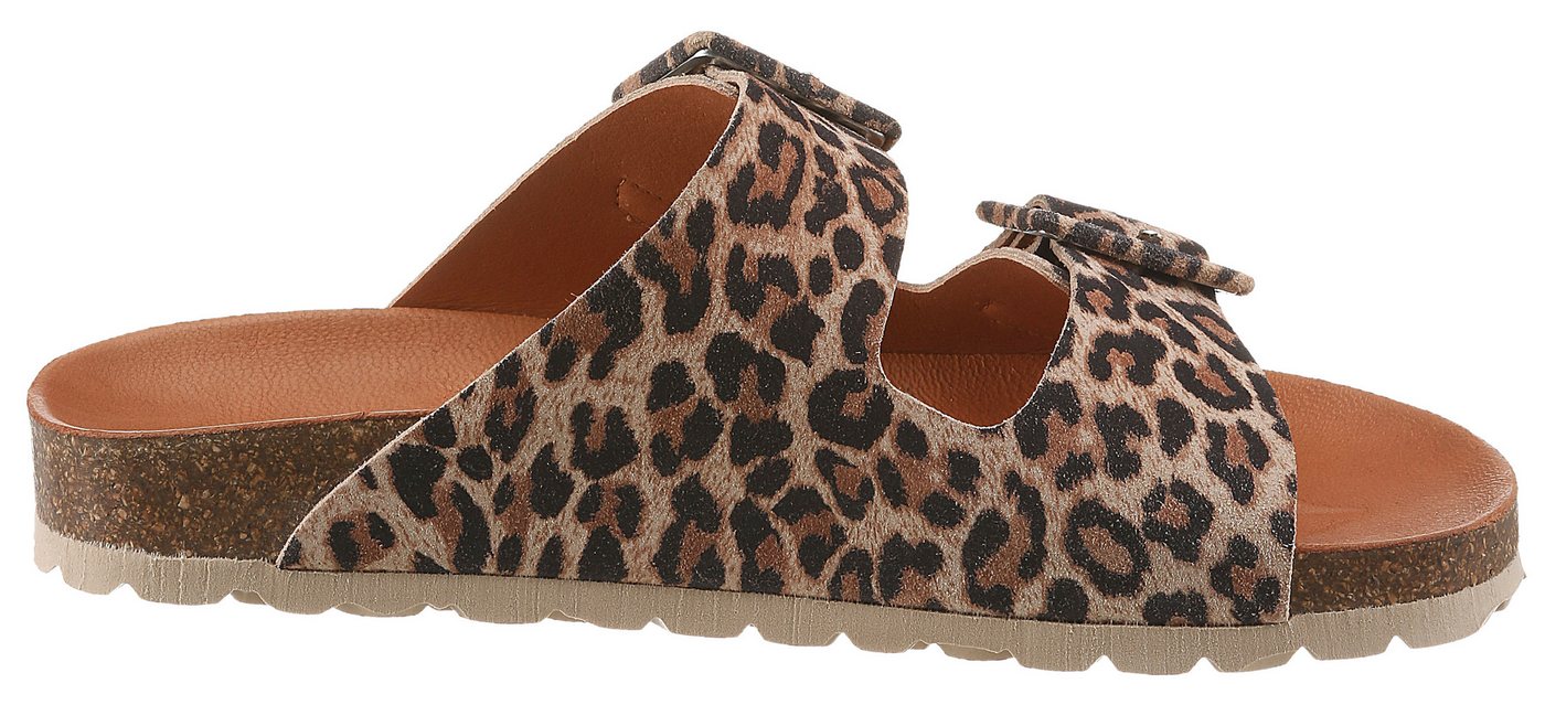 VERBENAS Randell Leopardo Pantolette, Sommerschuh, Schlappen, Hausschuh mit Softfußbett – Bild 5 von 5
