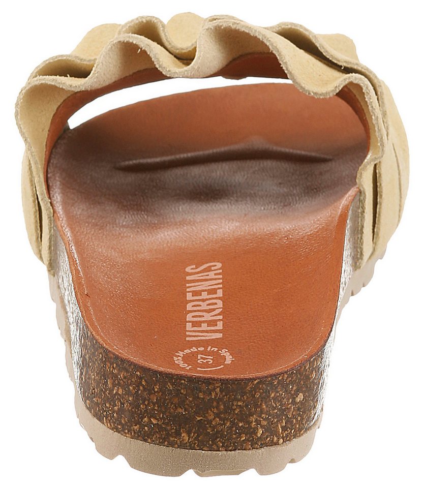 VERBENAS Rocio Roda Pantolette Sommerschuh, Flat mit geschwungenen Laschenstoff – Bild 2 von 5