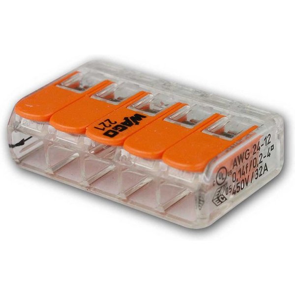 WAGO Verbindungsdosenklemme 10 WAGO Compact Steckklemmen 5x 0,2-4 mm² mi Hebel