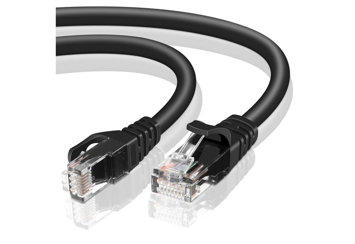 VERCO Cat 6 Netzwerkkabel rundes LAN-Kabel, RJ-45 (Ethernet), (100 cm), 10 / 100 / 1000 Mbits Geschwindigkeit bis 1 Gbits UTP Patchkabel – Bild 2 von 5