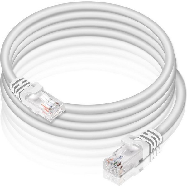 VERCO Cat 6 Netzwerkkabel rundes LAN-Kabel, RJ-45 (Ethernet), (2000 cm), 10 / 100 / 1000 Mbits Geschwindigkeit bis 1 Gbits UTP Patchkabel