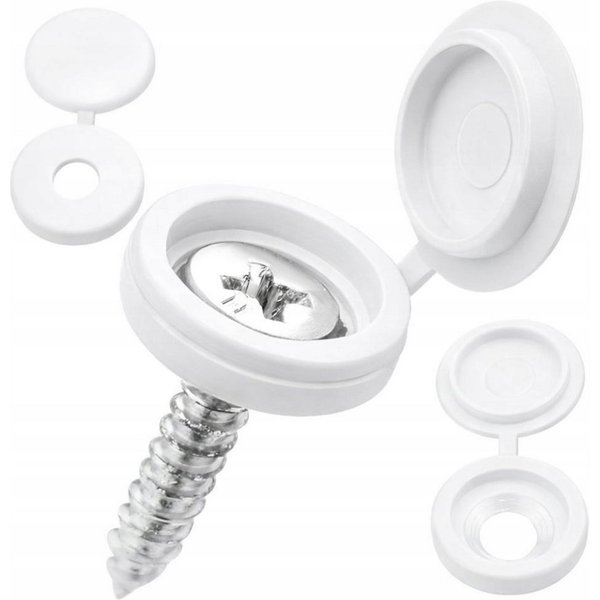 VERK GROUP Abdeckkappe 20x Schraubenabdeckungen 13 mm Abdeckkappen mit Klappe Kunststoff, (Packung), 20-teiliges Set, Verschließbare Klappabdeckung