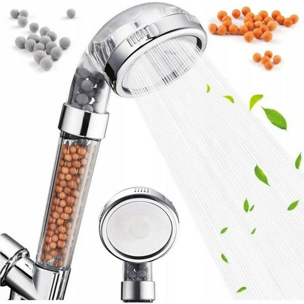 VERK GROUP Duschbrause Duschkopf Handbrause Hochdruck Steinfilter Ionenfilter wassersparend, (Einzelartikel, 1-tlg., 1-teilig, 1x Duschkopf / Handbrause)