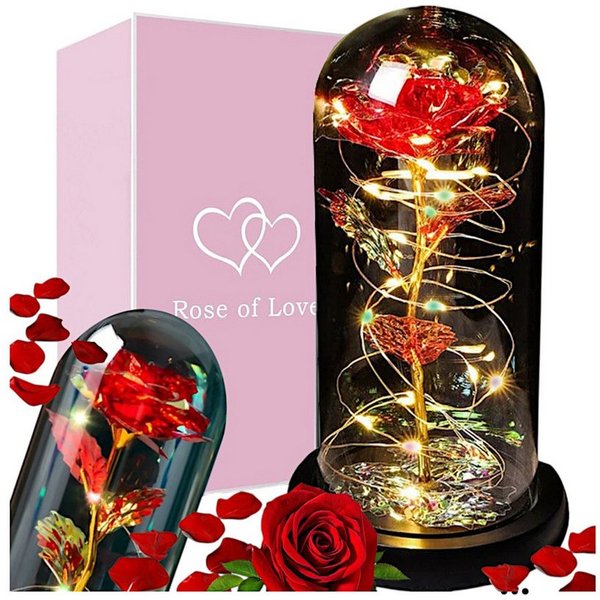 VERK GROUP Geschenkbox Ewige Rose, Blumen im Glas Rose Geschenke für jeden Anlass