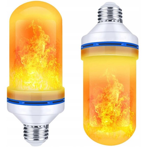 VERK GROUP LED Dekolicht LED Flammenlampe E27 9W Flacker Effekt 1er oder 4er Set, LED-Flammenlampe, Leistung: 9 W, Sockel: E27, Effekt: Flackernder Flammeneffek