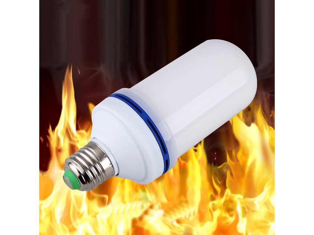 VERK GROUP LED Dekolicht LED Flammenlampe E27 9W Flacker Effekt 1er oder 4er Set, LED-Flammenlampe, Leistung: 9 W, Sockel: E27, Effekt: Flackernder Flammeneffek – Bild 2 von 5