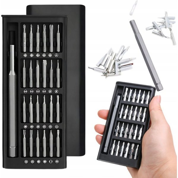 VERK GROUP Schraubendreher Präzisions Schraubendreher Set 24in1 Magnetisch Feinmechaniker, (Set, 1 St), 24-in-1 Set, magnetische Bits