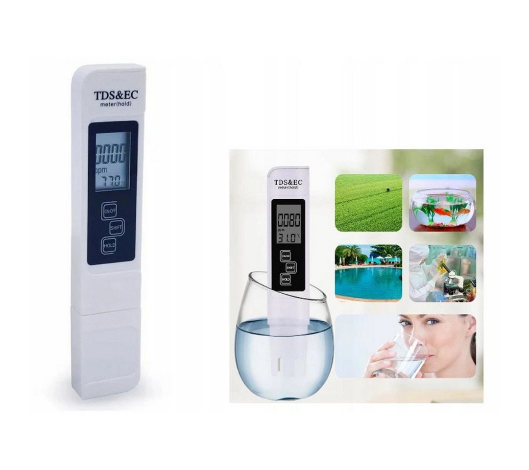 VERK GROUP Trinkwassertest TDS Messgerät Wassertester für Trinkwasser EC Leitwert Osmose, Messgerät, 1-tlg., 1 Messgerät mit Zubehör, TDS-, EC- und Temperaturme – Bild 4 von 5