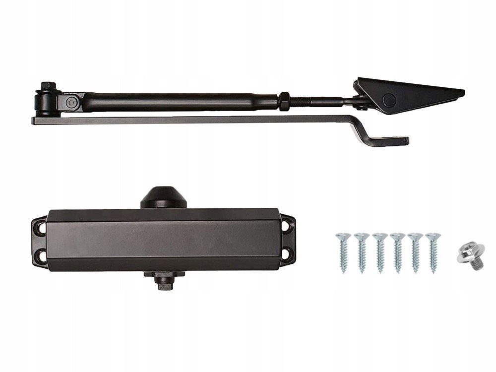 VERK GROUP Türschließer Türschließer Hydraulisch Einstellbar Automatisch bis 65 kg Schwarz, (1-tlg), Hydraulisch, einstellbare Schließgeschwindigkeit – Bild 2 von 5