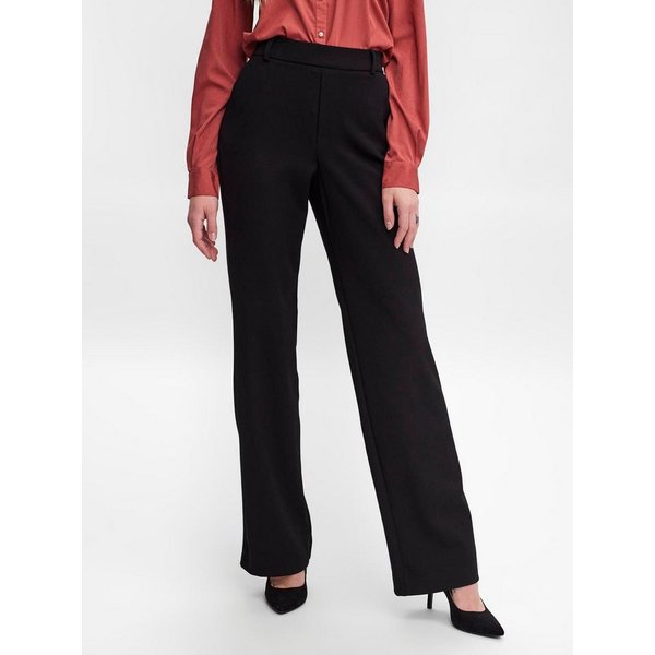 Vero Moda Anzughose VMMAYA MR STRAIGHT SOLID PANT Materialmix, mit Stretch, mide rise, straight fit