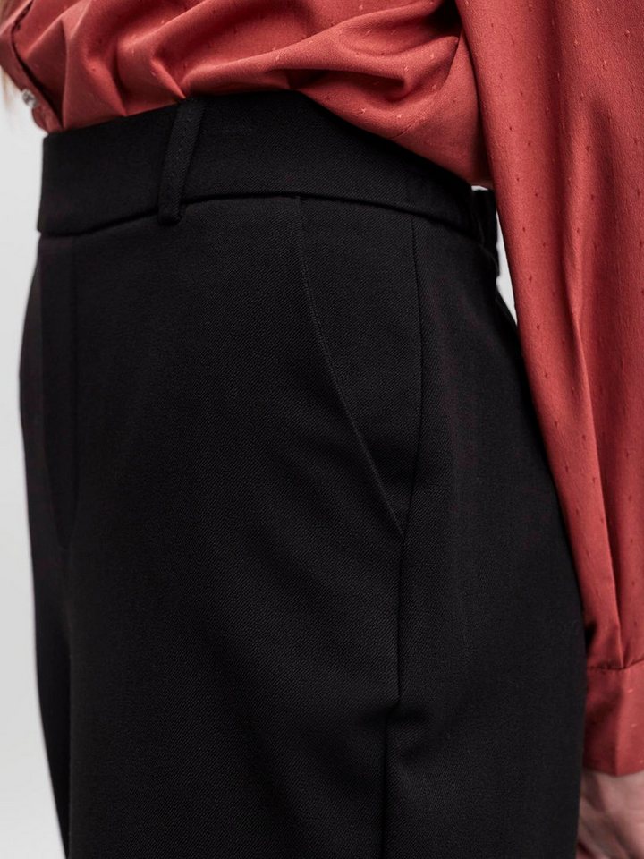 Vero Moda Anzughose VMMAYA MR STRAIGHT SOLID PANT Materialmix, mit Stretch, mide rise, straight fit – Bild 2 von 5
