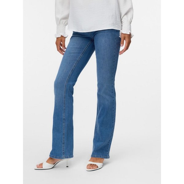 Vero Moda Bootcut-Jeans VMFLASH MR FLARED POCKET JNS RA3042 NOOS Baumwollmischung mit Stretch, regular waist, skinny fit