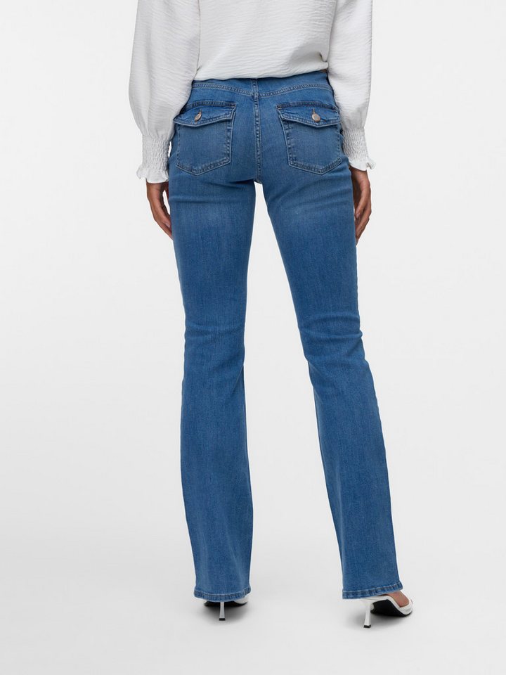 Vero Moda Bootcut-Jeans VMFLASH MR FLARED POCKET JNS RA3042 NOOS Baumwollmischung mit Stretch, regular waist, skinny fit – Bild 3 von 5
