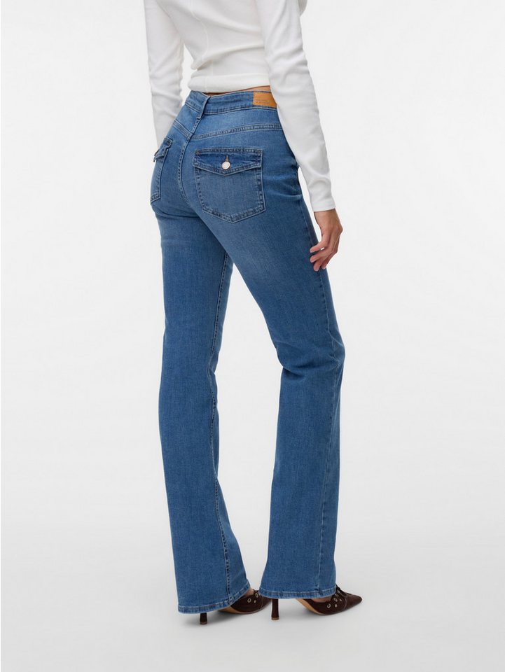 Vero Moda Bootcut-Jeans VMFLASH MR FLARED POCKET JNS RA3042 NOOS Baumwollmischung mit Stretch, regular waist, skinny fit – Bild 4 von 5