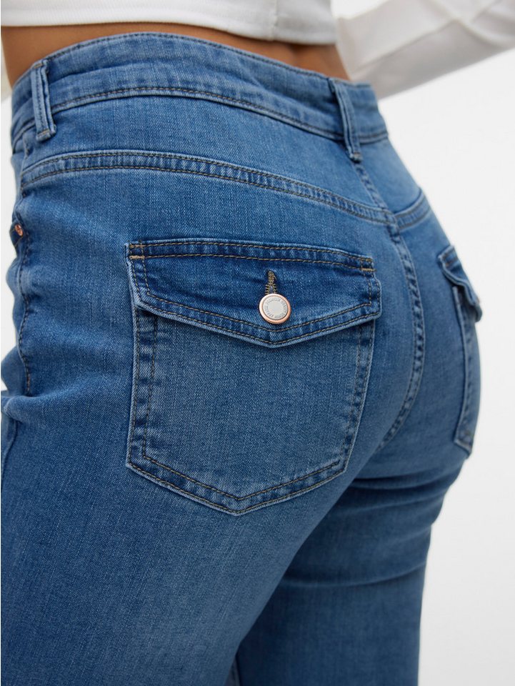 Vero Moda Bootcut-Jeans VMFLASH MR FLARED POCKET JNS RA3042 NOOS Baumwollmischung mit Stretch, regular waist, skinny fit – Bild 5 von 5