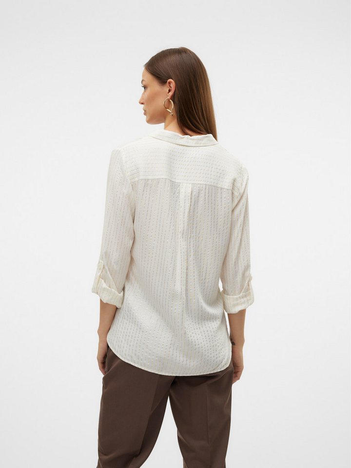 Vero Moda Hemdbluse VMBUMPY LS GLITTER SHIRT WVN GA NOOS Viskosemischung, regular fit – Bild 3 von 5