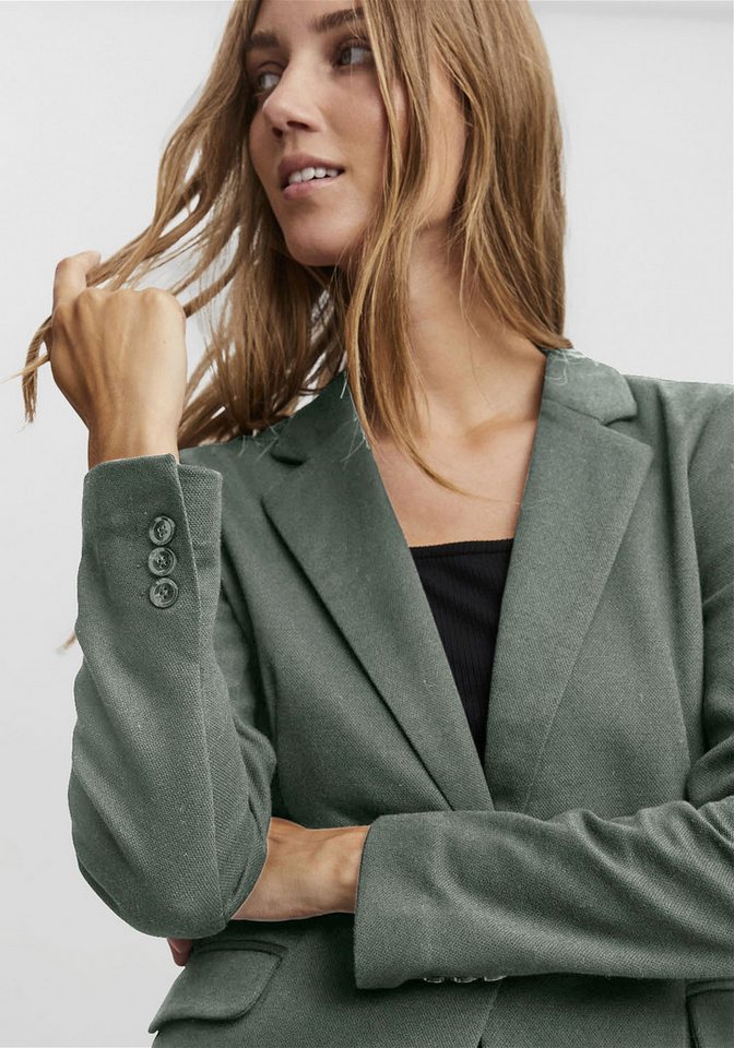 Vero Moda Jerseyblazer VMJULIANE, figurbetonter Schnitt, 1-Knopf Verschluss Materialmix, ungefüttert, regular fit – Bild 3 von 5