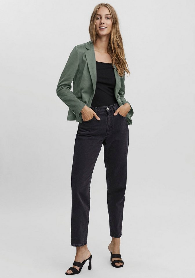 Vero Moda Jerseyblazer VMJULIANE, figurbetonter Schnitt, 1-Knopf Verschluss Materialmix, ungefüttert, regular fit – Bild 4 von 5
