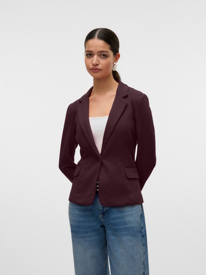 Vero Moda Jerseyblazer VMJULIANE, figurbetonter Schnitt, 1-Knopf Verschluss Materialmix, ungefüttert, regular fit – Bild 2 von 5
