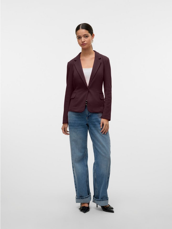 Vero Moda Jerseyblazer VMJULIANE, figurbetonter Schnitt, 1-Knopf Verschluss Materialmix, ungefüttert, regular fit – Bild 5 von 5