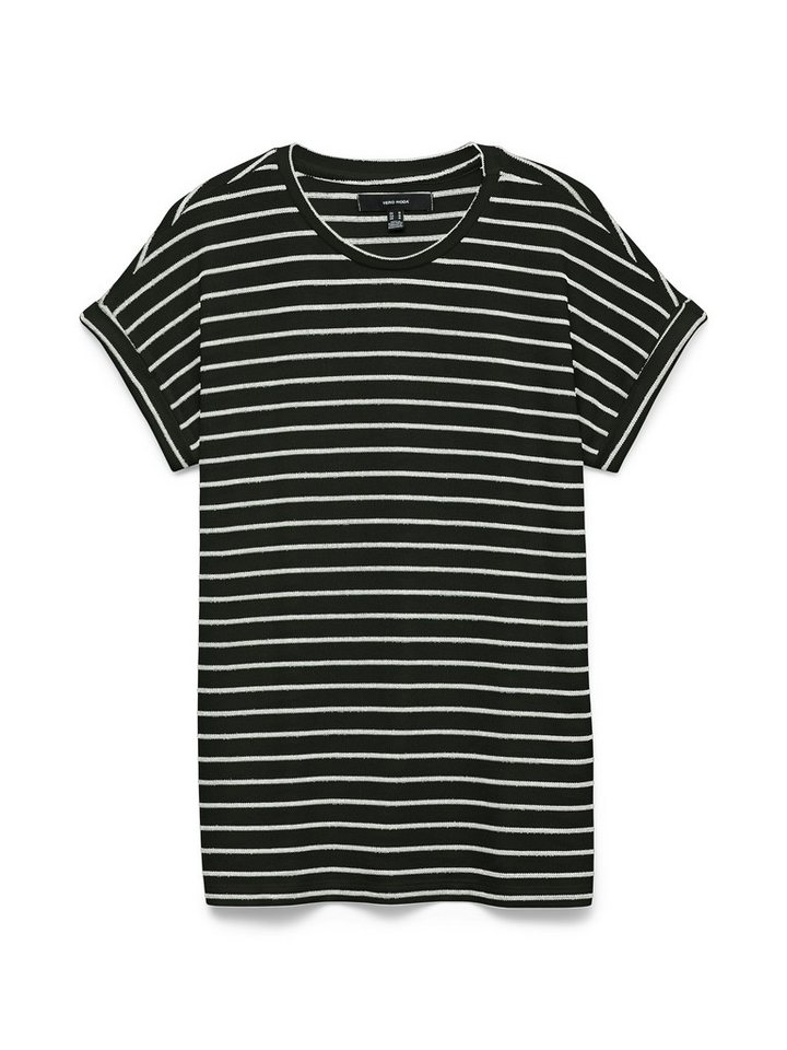 Vero Moda Kurzarmpullover VMBRIANNA SS O-NECK PULLOVER BOO REP mit überschnittenen Schultern mit Umschlagsaum – Bild 3 von 3