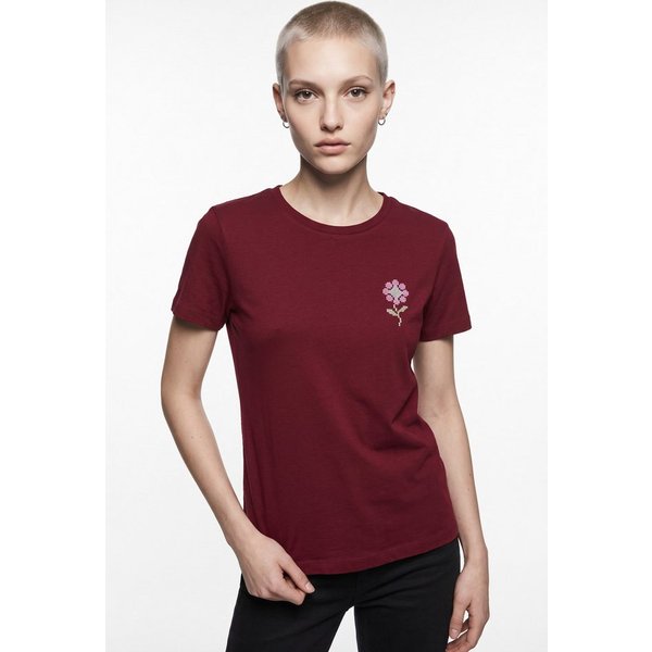 Vero Moda Kurzarmshirt VMAGNES SS TOP BOX JRS Baumwolle, regular fit