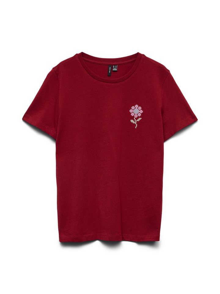 Vero Moda Kurzarmshirt VMAGNES SS TOP BOX JRS Baumwolle, regular fit – Bild 2 von 3