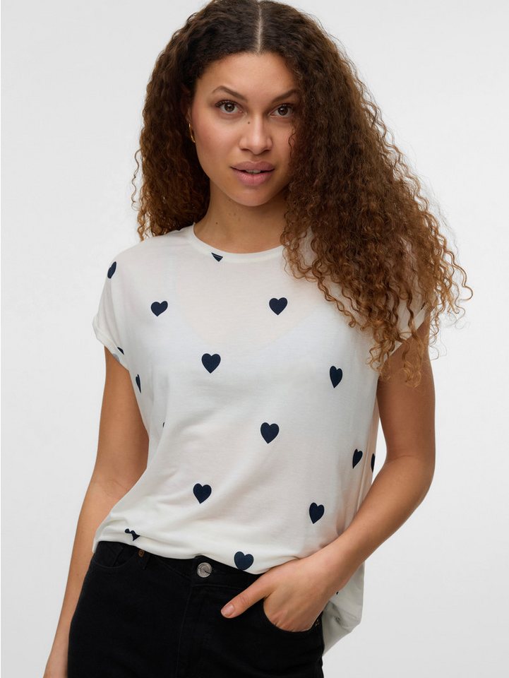 Vero Moda Kurzarmshirt VMAVA SS TOP MULTI AOP NOOS Materialmix, regular fit – Bild 2 von 5