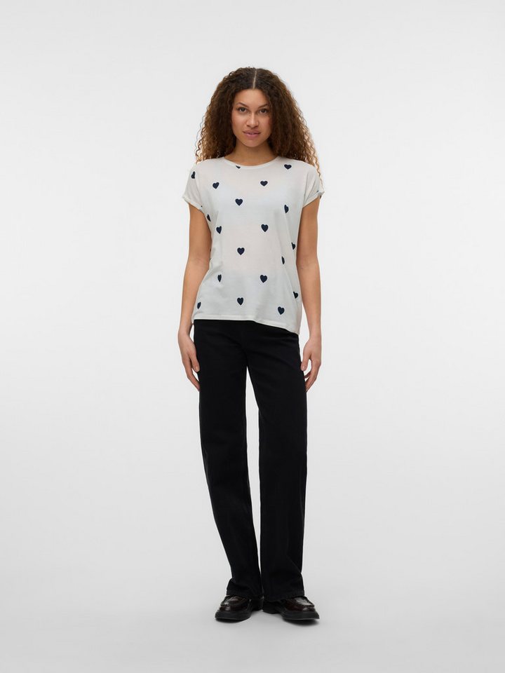 Vero Moda Kurzarmshirt VMAVA SS TOP MULTI AOP NOOS Materialmix, regular fit – Bild 5 von 5