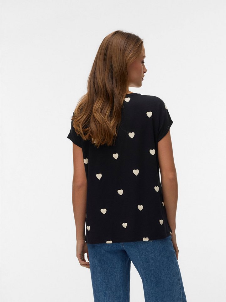 Vero Moda Kurzarmshirt VMAVA SS TOP MULTI AOP NOOS Materialmix, regular fit – Bild 2 von 5