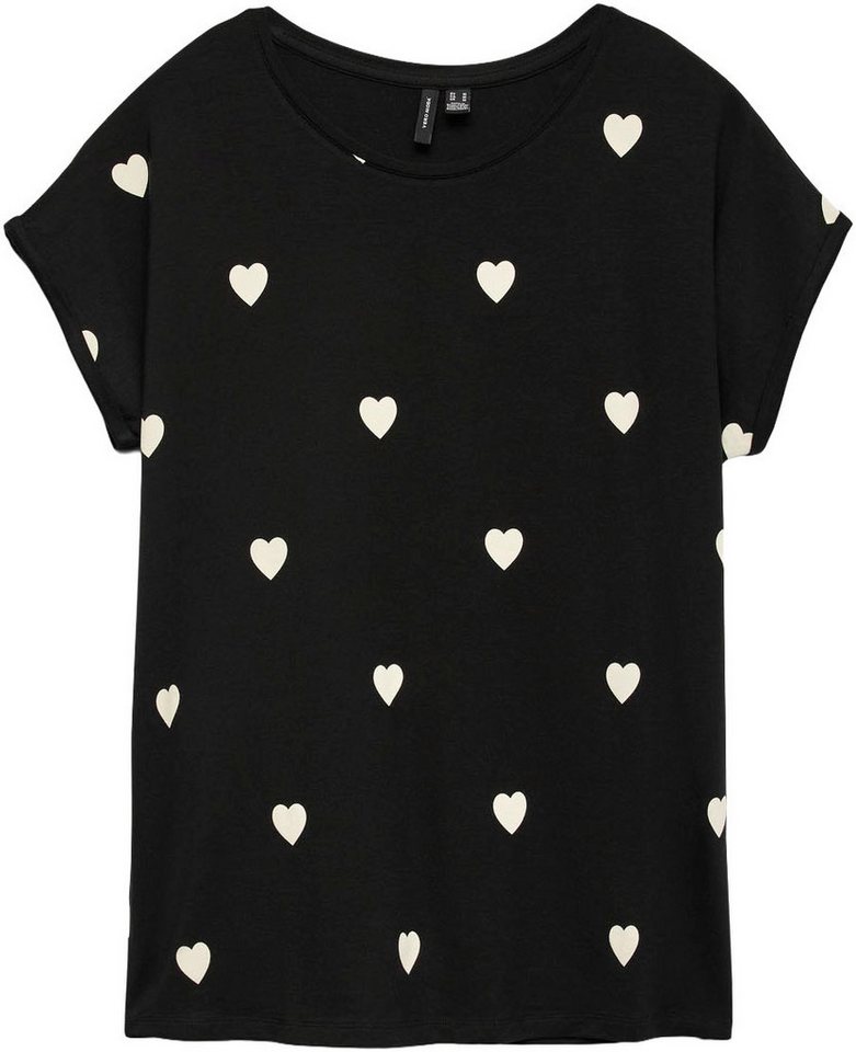 Vero Moda Kurzarmshirt VMAVA SS TOP MULTI AOP NOOS Materialmix, regular fit – Bild 5 von 5
