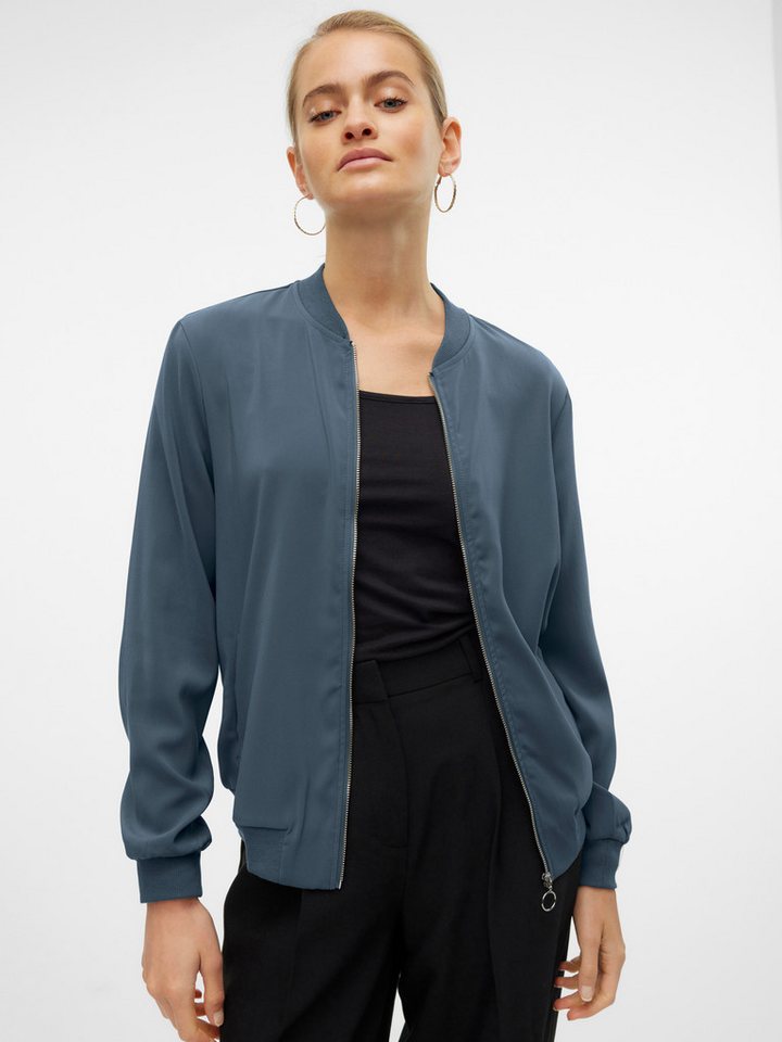 Vero Moda Kurzjacke VMCONNY, leichte Jacke für den Übergang seitliche Eingrifftaschen, Rippbündchen – Bild 3 von 5