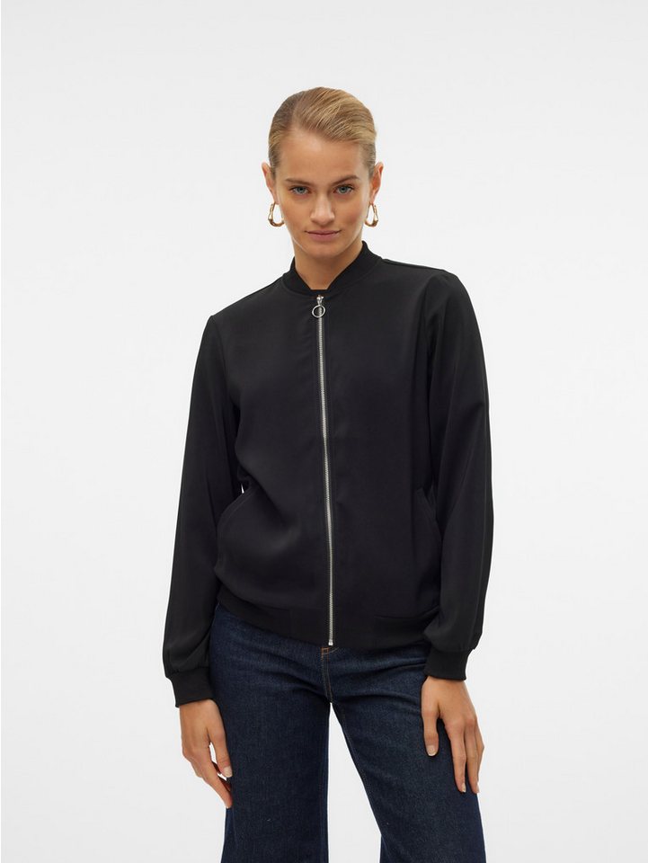 Vero Moda Kurzjacke VMCONNY, leichte Jacke für den Übergang seitliche Eingrifftaschen, Rippbündchen – Bild 2 von 5