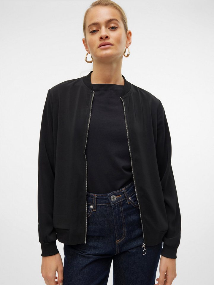 Vero Moda Kurzjacke VMCONNY, leichte Jacke für den Übergang seitliche Eingrifftaschen, Rippbündchen – Bild 3 von 5