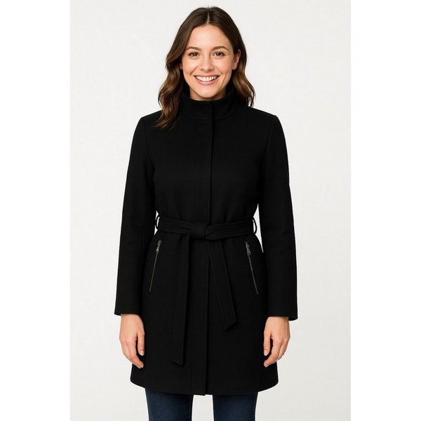 Vero Moda Kurzmantel VMBLASSJESSY AW WOOL JACKET GA LCS mit Wollanteil und Lederimitat Details