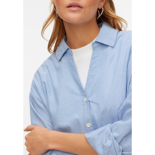 Vero Moda Langarmbluse VMNORMA LS CHAMBRAY SHIRT Baumwolle, loose fit